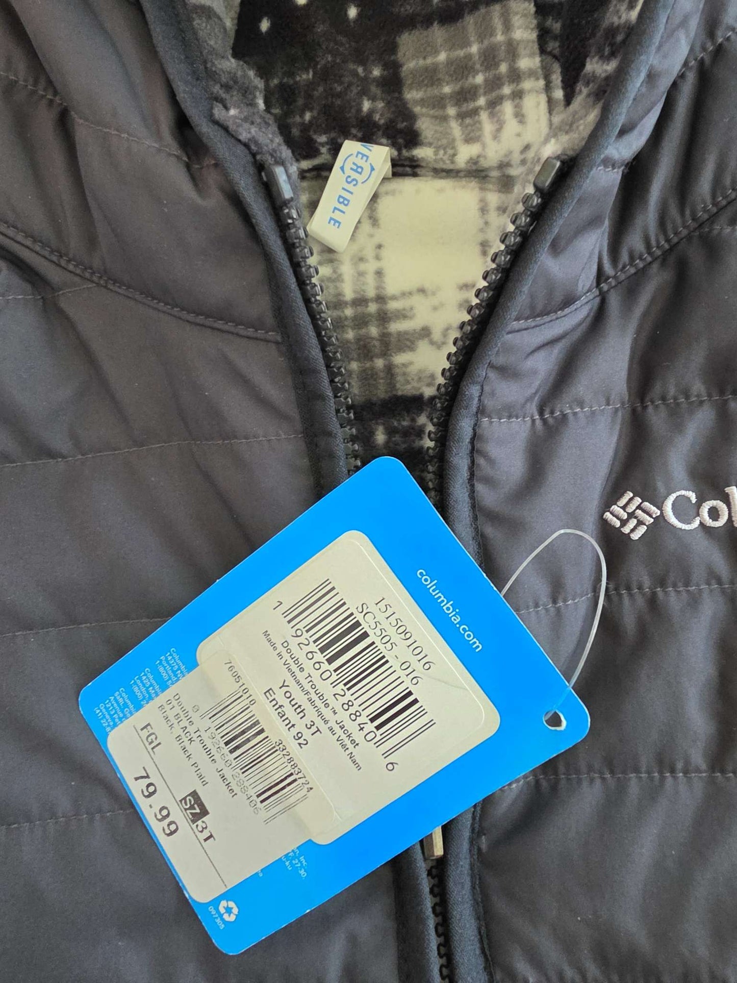 Brand New Columbia Reverible 3T, Kids 3T