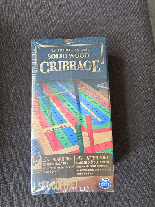 Solid wood Classics Cribbage Folding Board Game