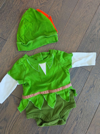2 Pcs Peter Pan costume 6-9 months, Kids 9 Month (6-9M)