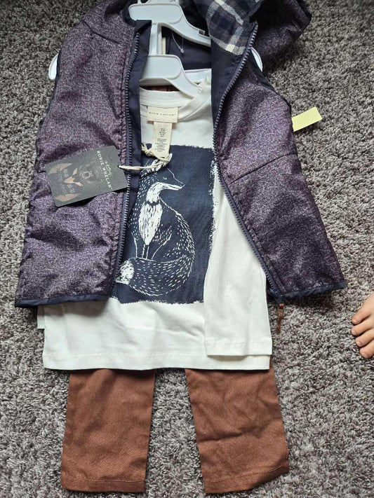 3 Pcs  Rorie Whelan Outfit (a vest, long sleeves and pants), Kids 3T
