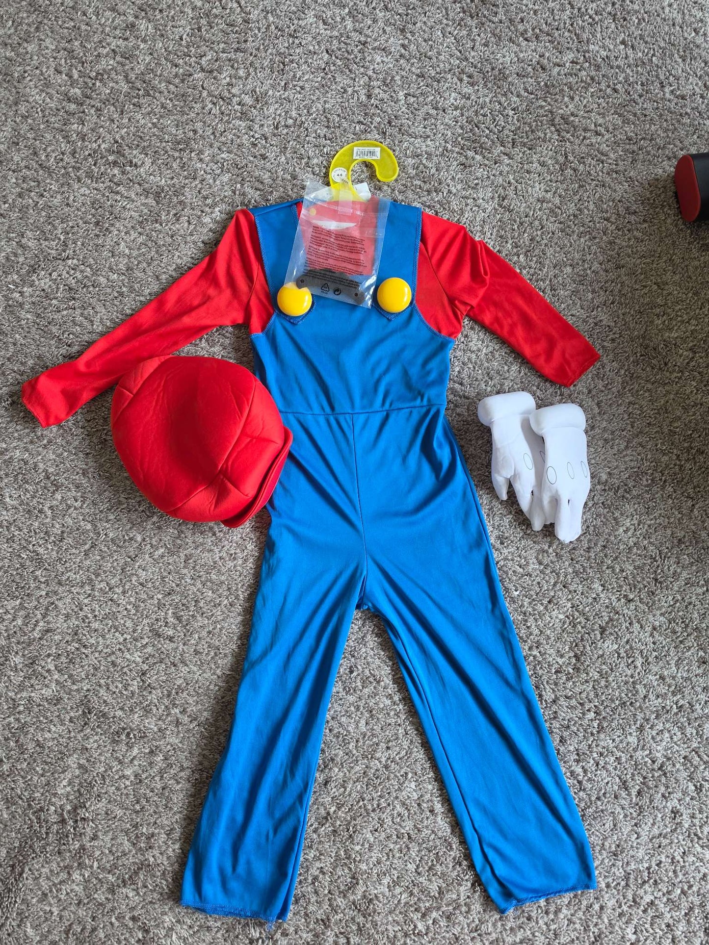 Mario Costume - 4-6T, Kids 4/4T