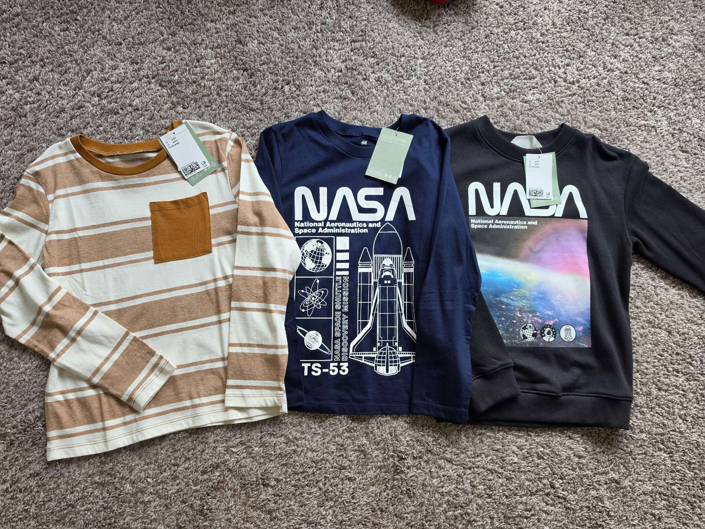 3 Brand New H&M Tops- 6-8Y, Kids 6/6X