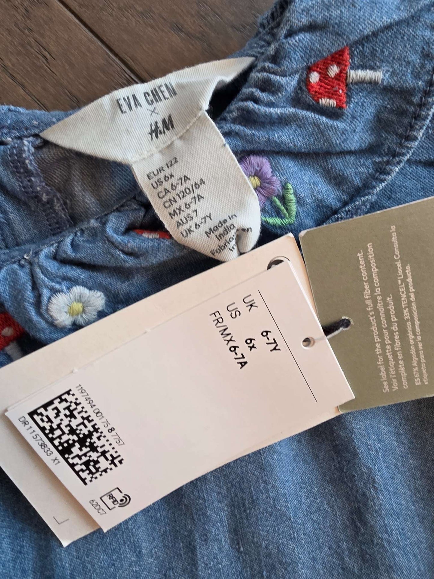 Brand New H&M Denium Dress 6-7Y, Kids 6/6X