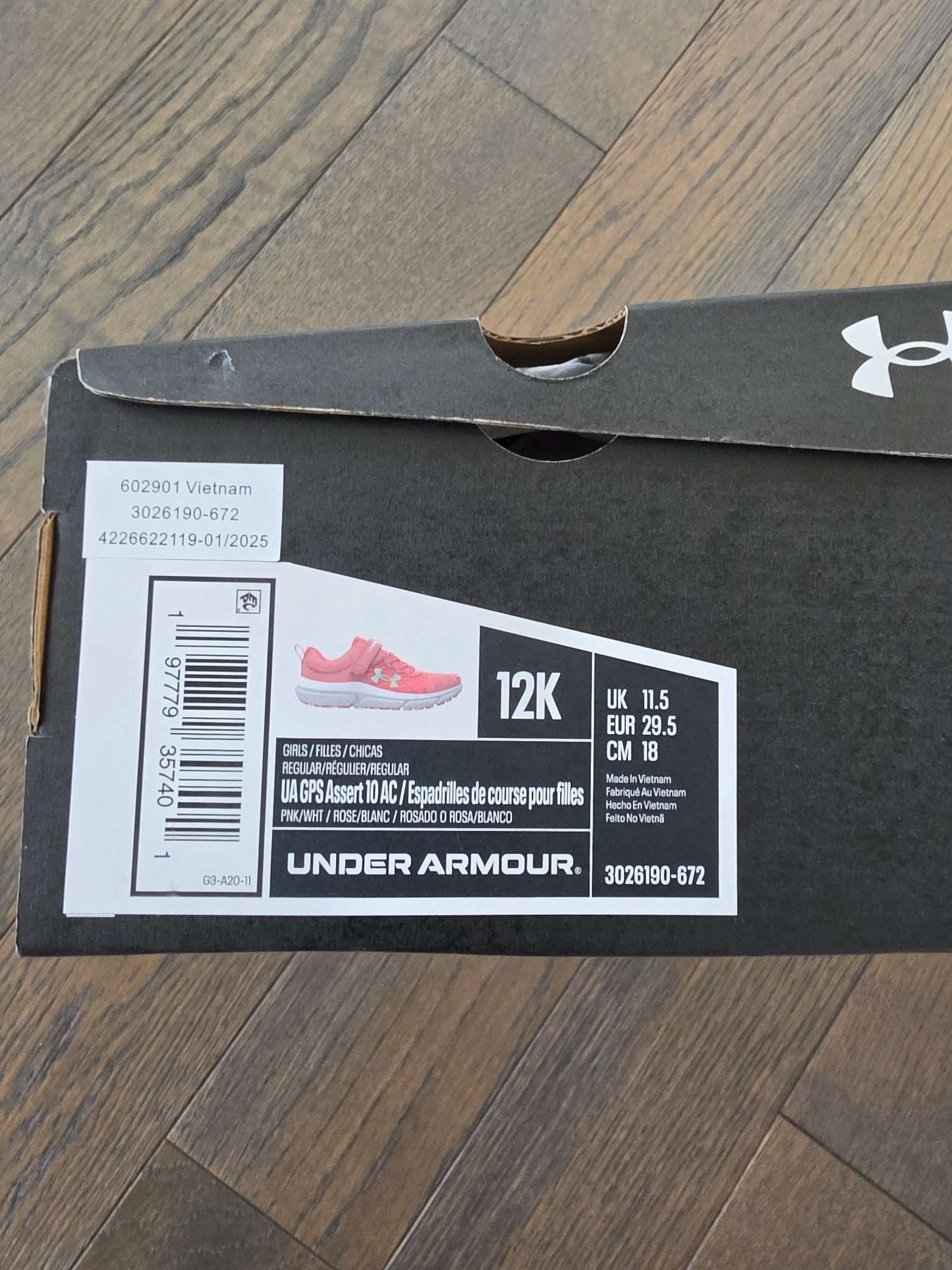 Brand New Under Armour 12K Pink  Sneakers , Shoes 12 (Toddler:2-4yr)
