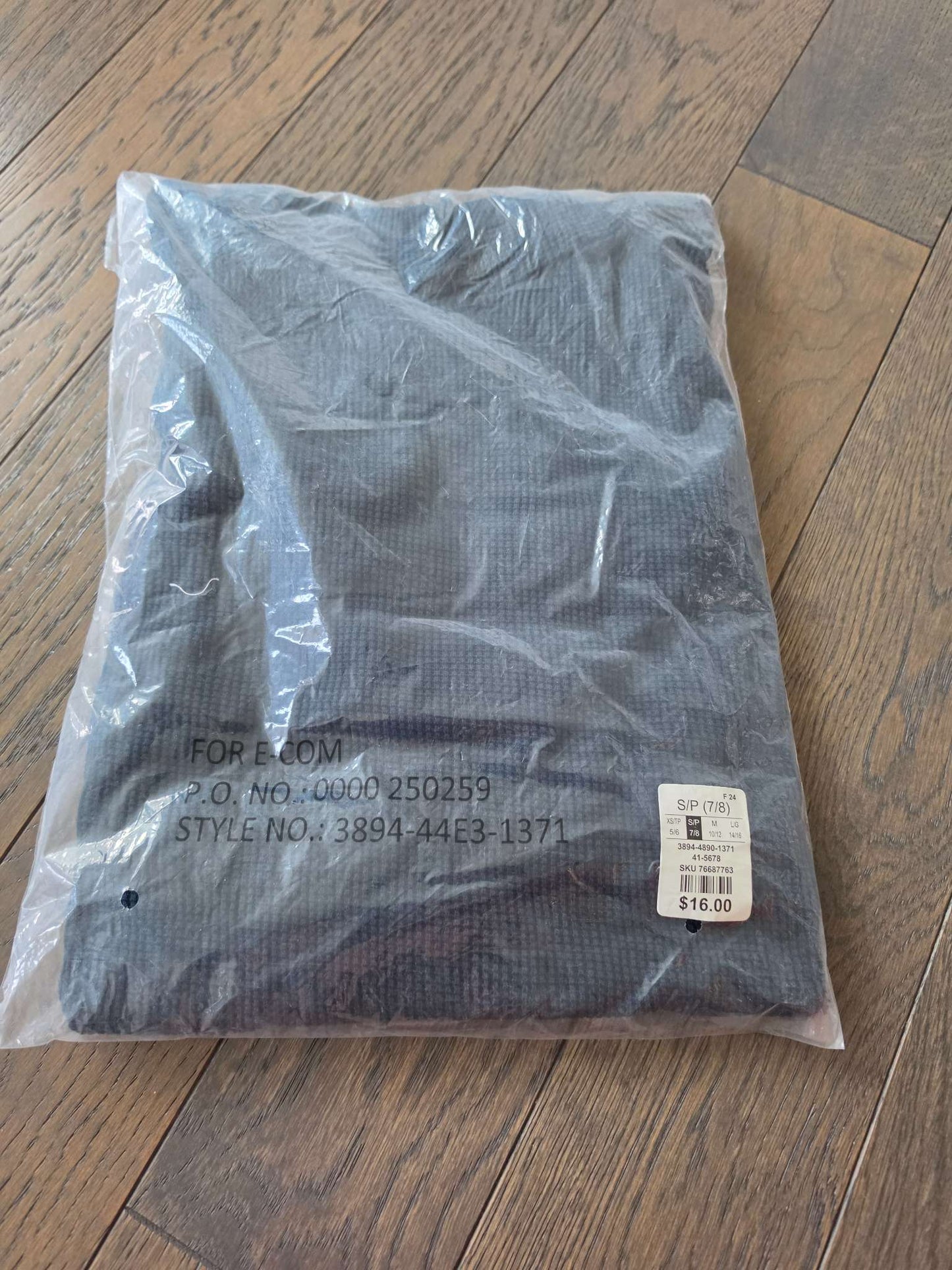 Brand New Urban Kids- Navy waffle Long Sleeves 7/8, Kids 7