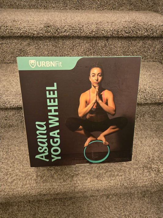 URBNFit Yoga Wheel - Stationary Prop for Wheel Pose - Back Roller for Stretching, Flexibility, Backbends & Inversions