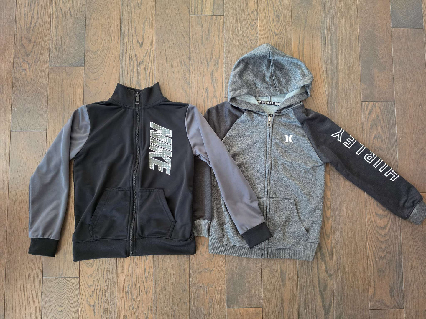 2 EUC Athletic Zipups - Nike and Hurley 6, Kids 6/6X