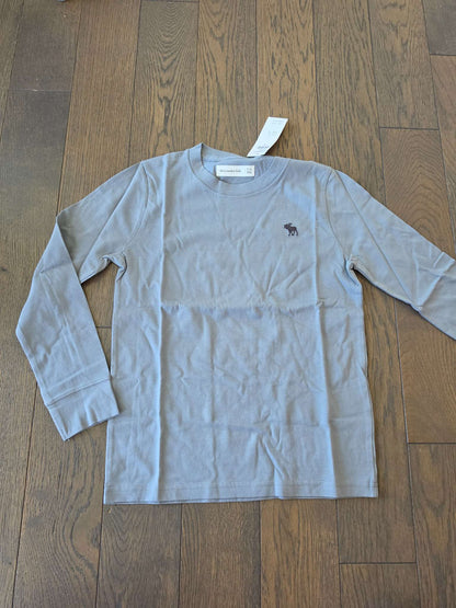Brand New Abercrombie Grey Long-sleeved Shirt  7/8 , Kids 7