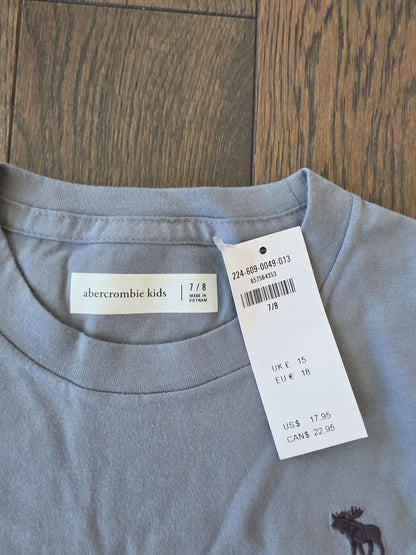 Brand New Abercrombie Grey Long-sleeved Shirt  7/8 , Kids 7