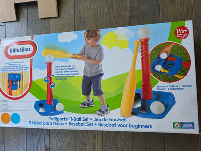 Little Tikes TotSports T-Ball Set, Red- EUC