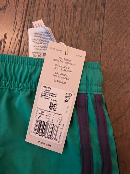 Brand New- Adidas Green Swimming Shorts XS, Kids 7