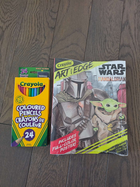 Star Wars Coloring Sheets - with pencil crayons