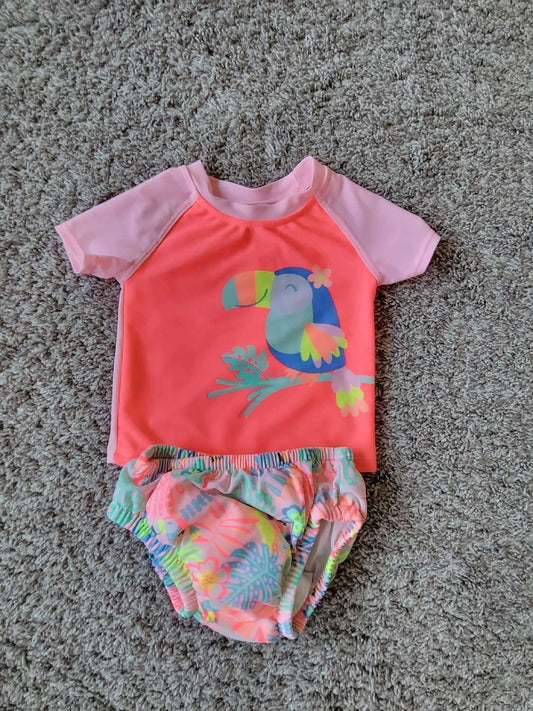 2 Pcs Swimsuit 6 months, Kids 6 Month (3-6M)
