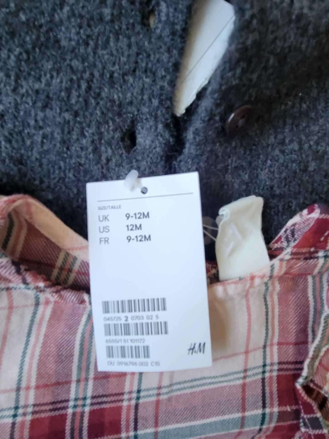2 Pcs Outfit- H&M Dress and Zara Cardigan, Kids 12 Month (9-12M)