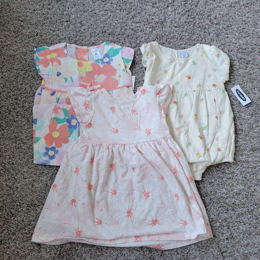 3 Pcs Bundle: 2 Dresses  and 1 Onsie  18-24 months/2T (1 Dress Retail for $24.00), Kids 24 Month (18-24M)