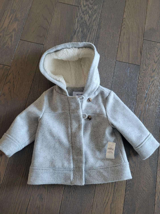 Old Navy Grey Jacket 6-12 M, Kids 6 Month (3-6M)