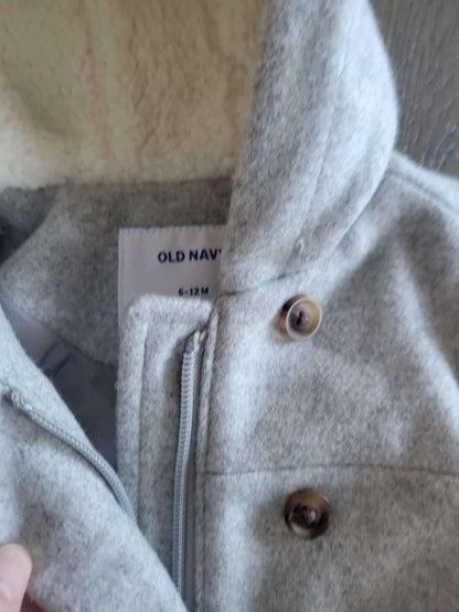 Old Navy Grey Jacket 6-12 M, Kids 6 Month (3-6M)