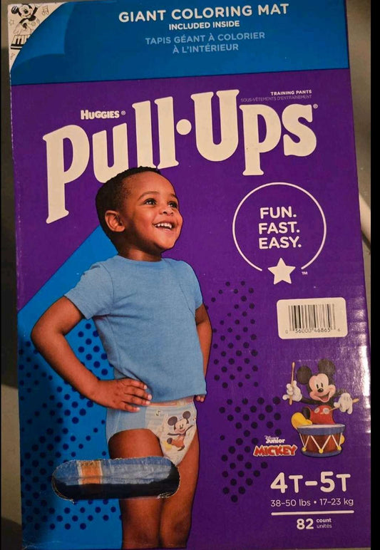 Sealed Huggies Pull-ups 4-5T 82ct