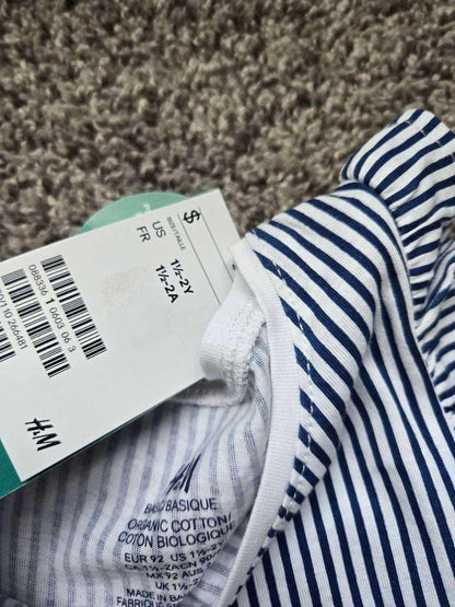 Zara and H&M 2 Stripy Dresses 18-24 months, Kids 24 Month (18-24M)