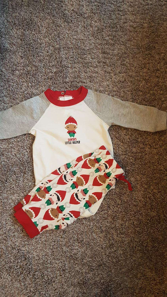 Santa's Little Helper Gymboree Christmas PJs 3-6 months old, Kids 6 Month (3-6M)