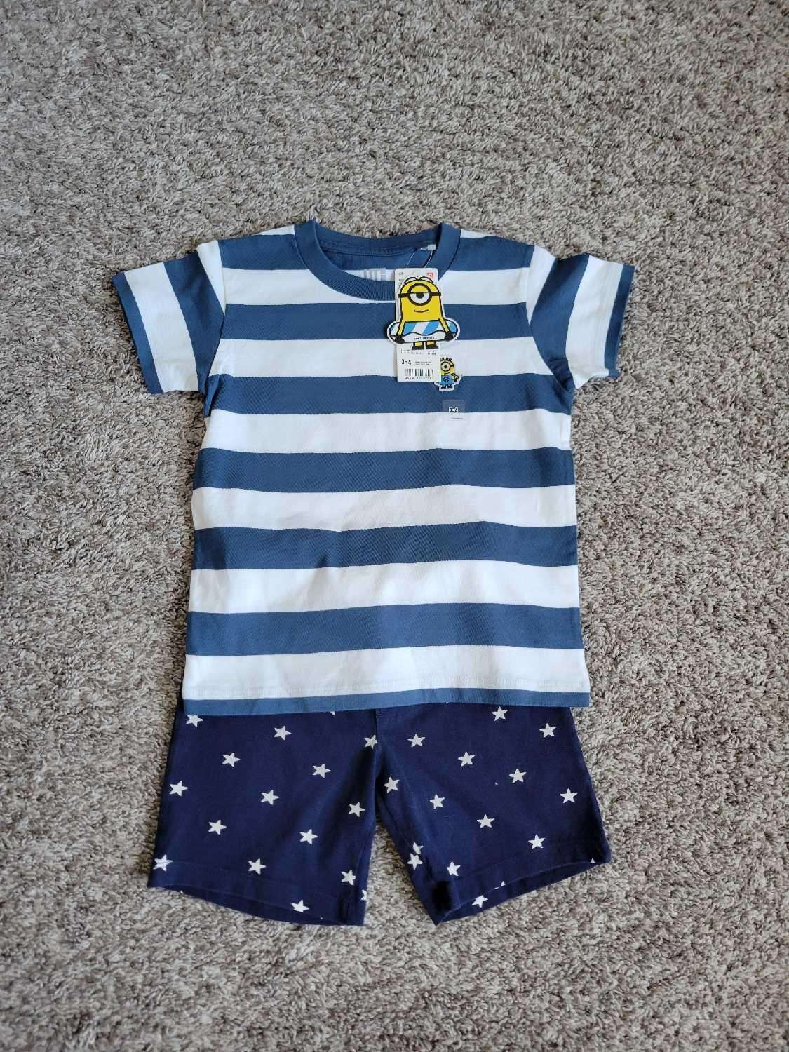 SUMMER OUTFIT 3T (Brand New T shirt Uniqlo 3-4T and EUC Old Navy Shorts), Kids 3T