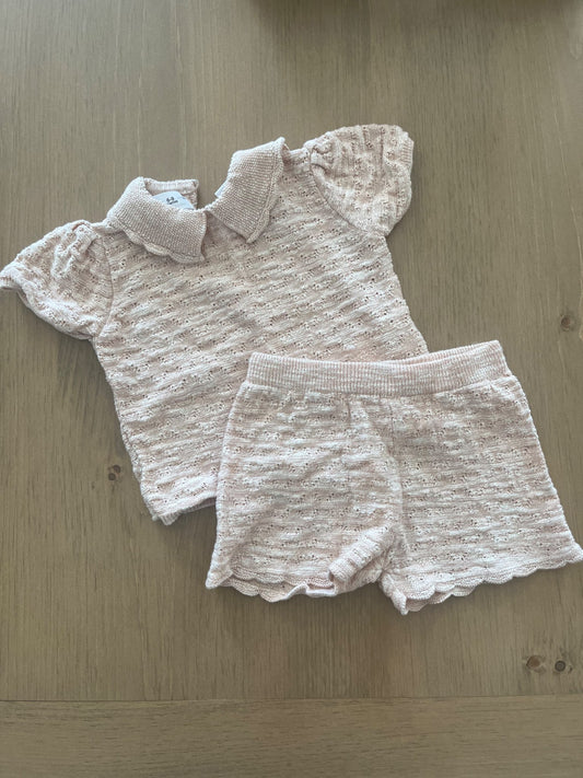Zara Baby Girl Knit Polo Set , Kids 9 Month (6-9M)