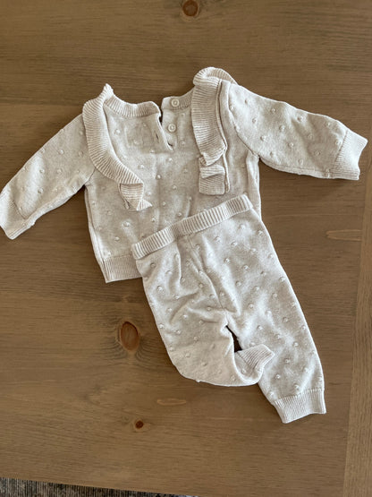 Baby Gap Ruffle Dot Sweater Set , Kids 3 Month (0-3M)