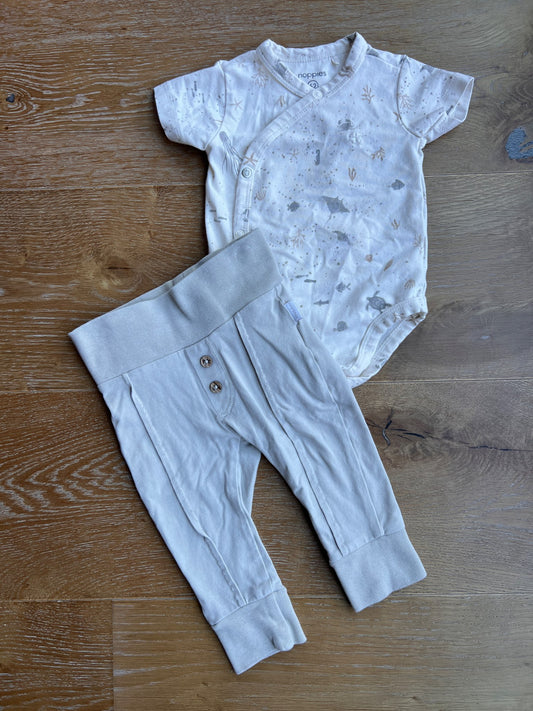 Noppies Set - Bodysuit and Pants 2-4mo, Kids 3 Month (0-3M)