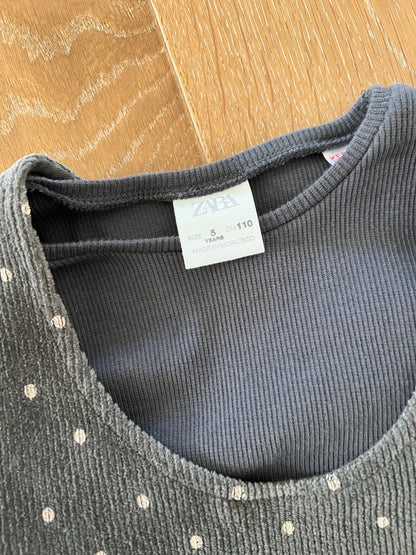 Zara two-piece outfit - long sleeved shirt and dress, Kids 5/5T
