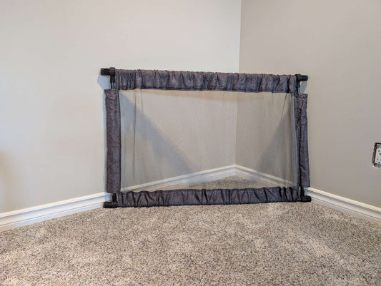 Baby Delight Span Expandable Folding Gate-Charcoal Tweed