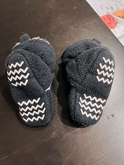 Fleece booties navy 0-6 months