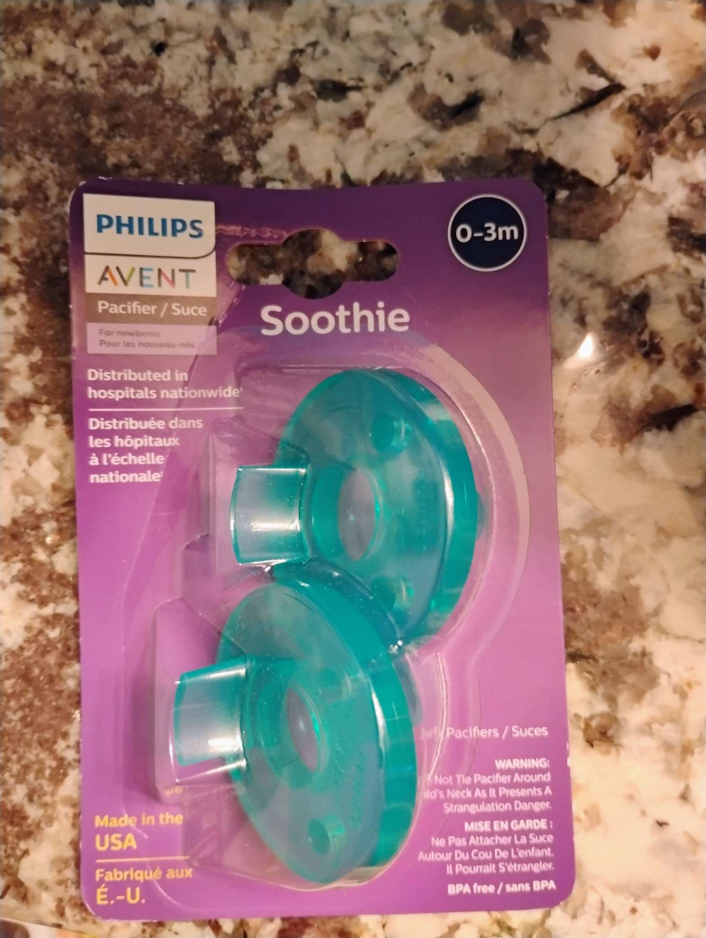 Set of 2 Phillips avent soothie soothers 0-3 months