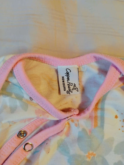 Copper pearl knotted gown newborn size whimsy print, Kids Newborn
