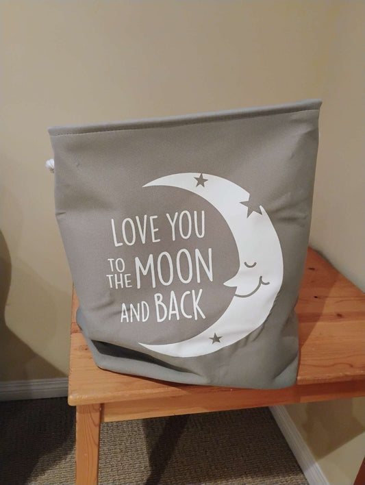 Love you to the moon and back laundry basket