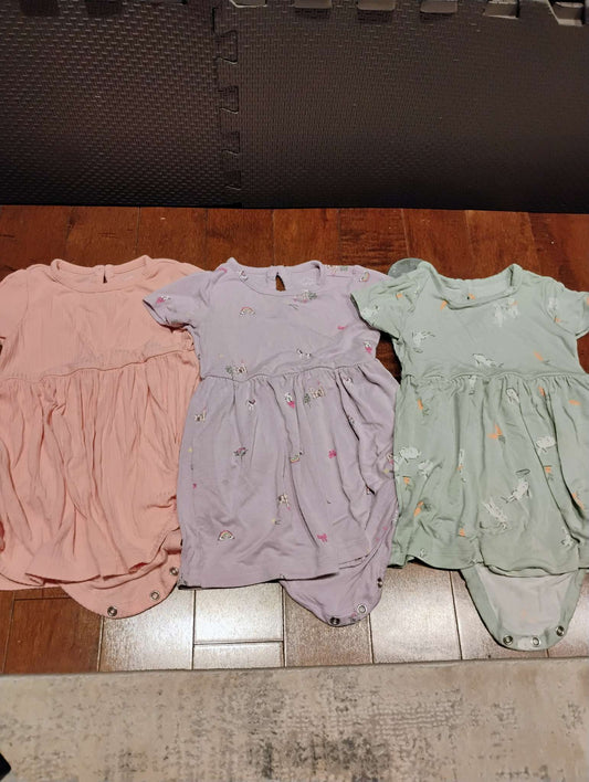 Set of 3 Purely Soft dresses 12 months, Kids 12 Month (9-12M)