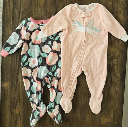 Cozy Baby Girl Sleepers, Kids 6 Month (3-6M)