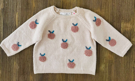 Zara Knit Apple Sweater, Kids 9 Month (6-9M)