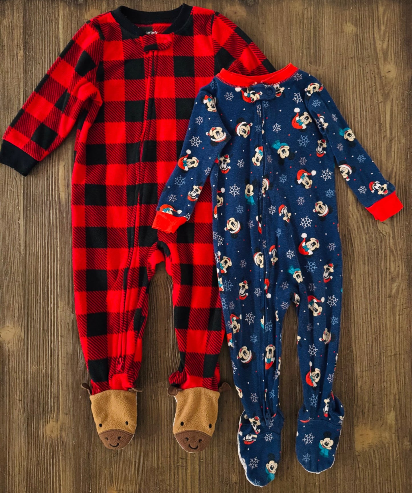 Mickey & Plaid Holiday PJ Bundle, Kids 12 Month (9-12M)
