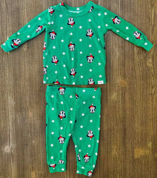 Mickey Mouse Christmas 2 Piece Pajamas, Kids 9 Month (6-9M)