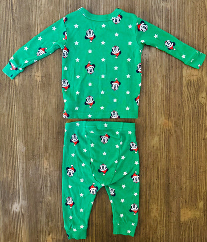 Mickey Mouse Christmas 2 Piece Pajamas, Kids 9 Month (6-9M)