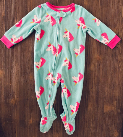 Bunny & Unicorn Baby Girl Pajama Bundle, Kids 12 Month (9-12M)