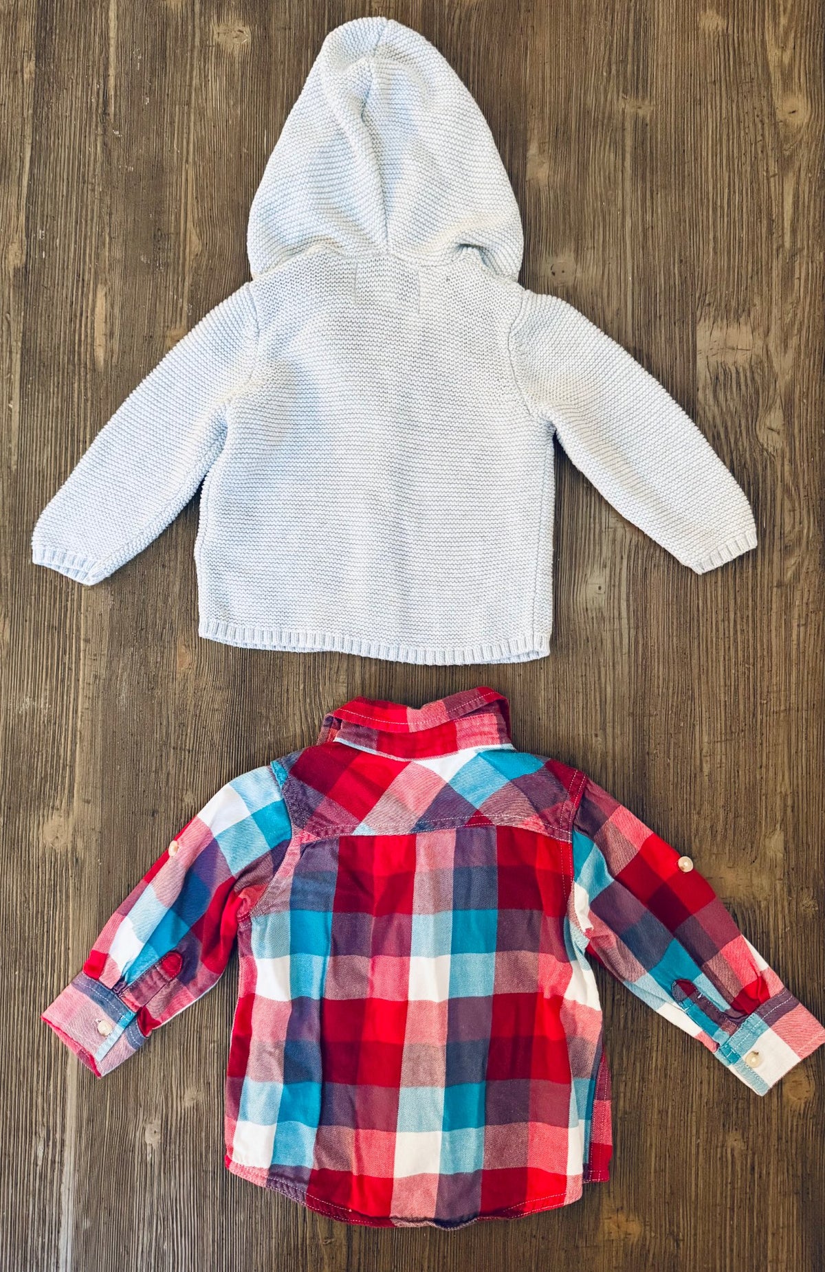 Sweater & Plaid Shirt Bundle , Kids 18 Month (12-18M)