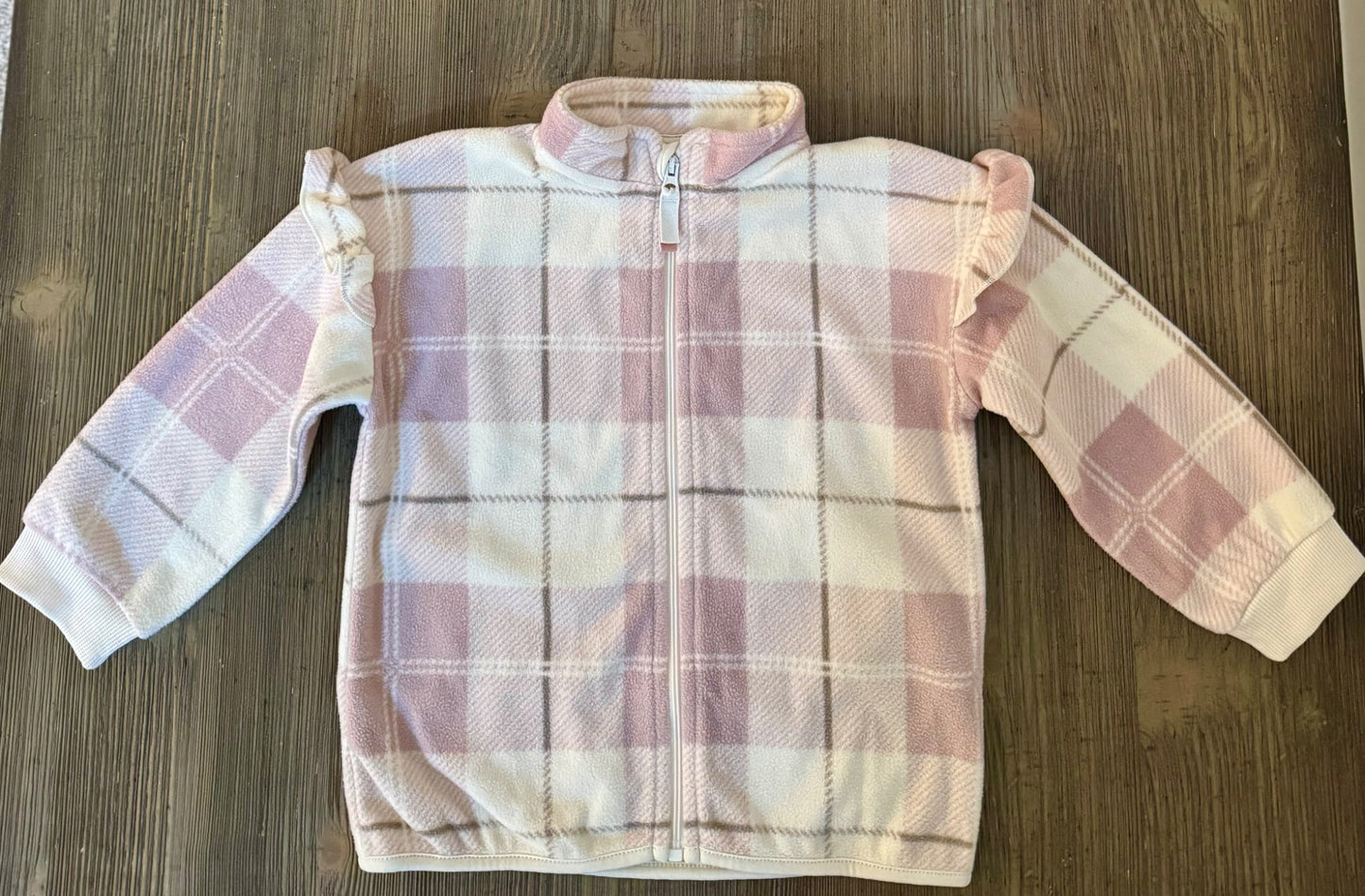 Ruffle Sleeve Fleece, Kids 12 Month (9-12M)