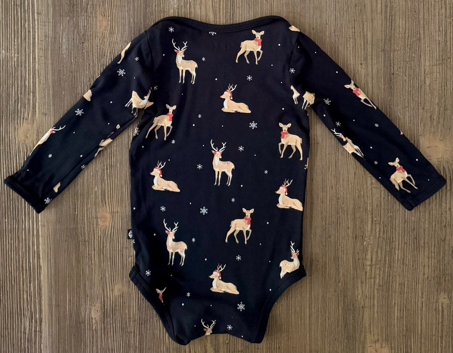 Kyte Baby Midnight Reindeer Long Sleeve Onesie , Kids 18 Month (12-18M)
