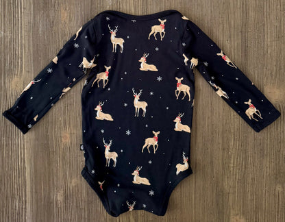 Kyte Baby Midnight Reindeer Long Sleeve Onesie , Kids 18 Month (12-18M)