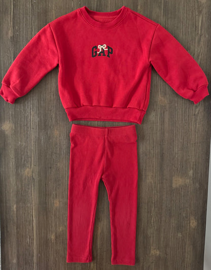 Toddler Girl Red Outfit Set, Kids 2T