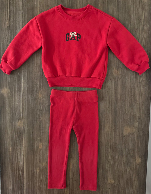 Toddler Girl Red Outfit Set, Kids 2T