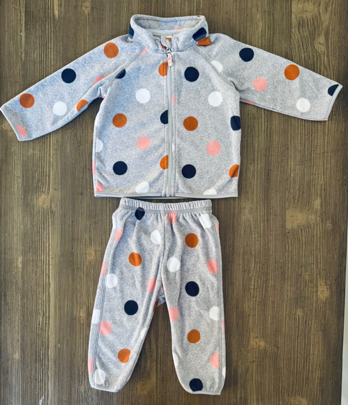 Cozy Fleece Zip Up & Pants, Kids 9 Month (6-9M)