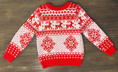 Red & White Holiday Sweater, Kids 24 Month (18-24M)