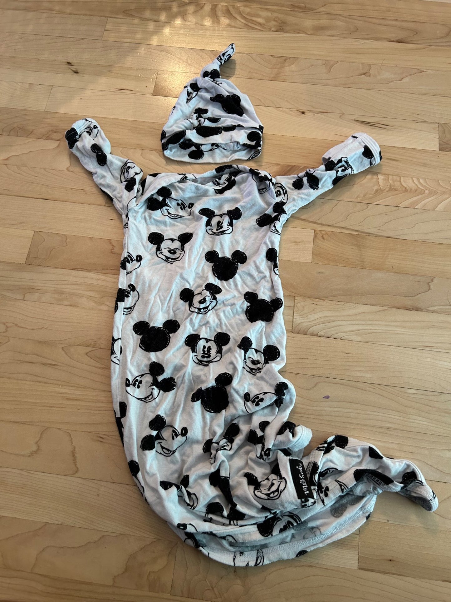 Mickey Sleepwear and Hat, Kids 3 Month (0-3M)